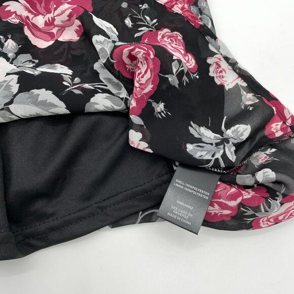 New TORRID Chiffon Floral Pullover Lined Dress Torrid Sz 0 / US Sz L [See Note] - Picture 4 of 11